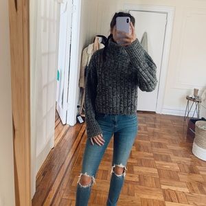 Grey turtle neck sweater